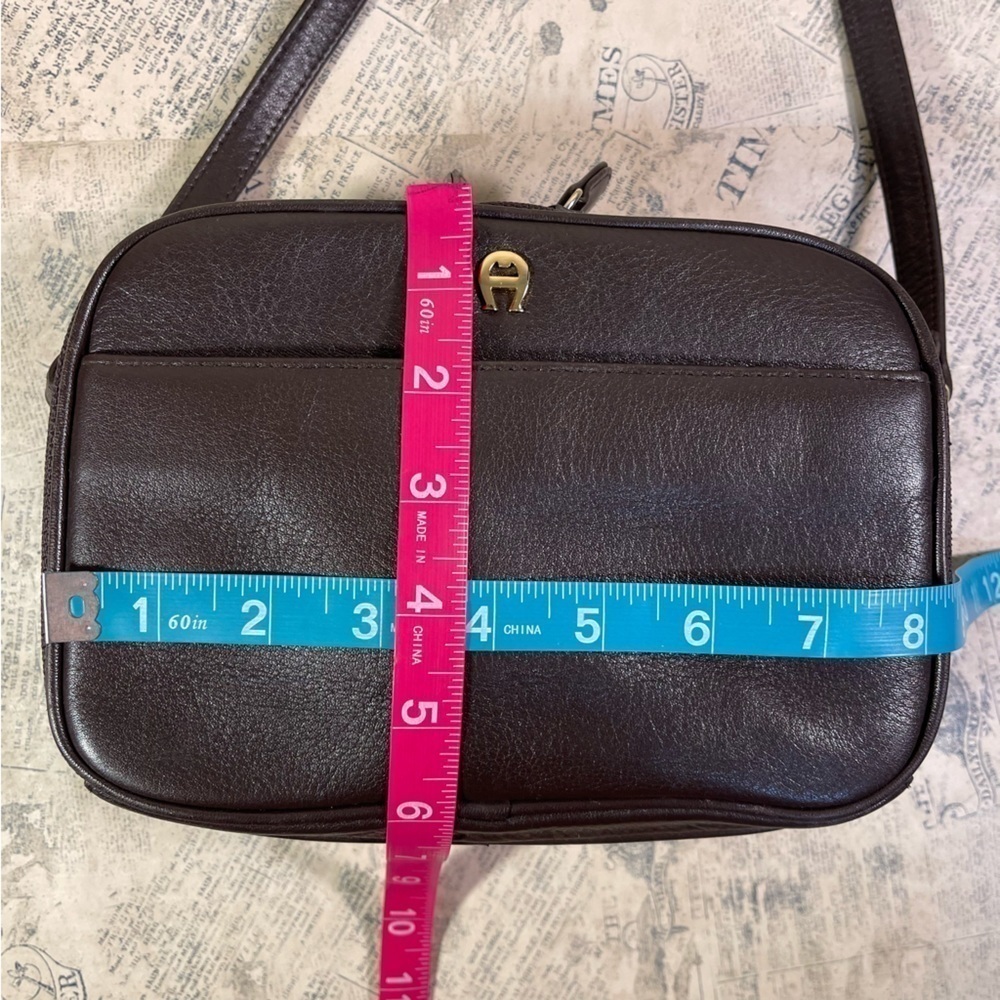 Etienne Aigner vintage camera bag brown leather - Picture 13 of 15